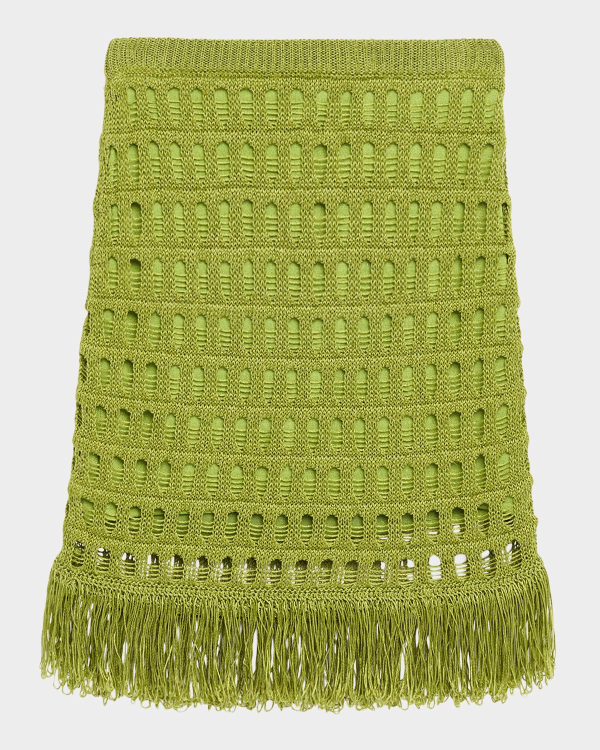 A.L.C. Tetai Open-Knit Fringe Skirt