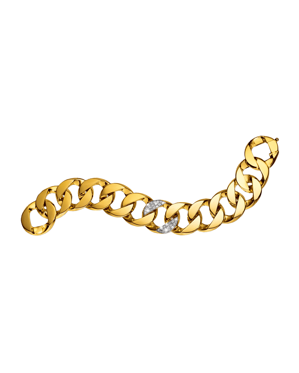 Verdura 18K Yellow Gold Diamond Curb-Link Bracelet | Thumbnail 2
