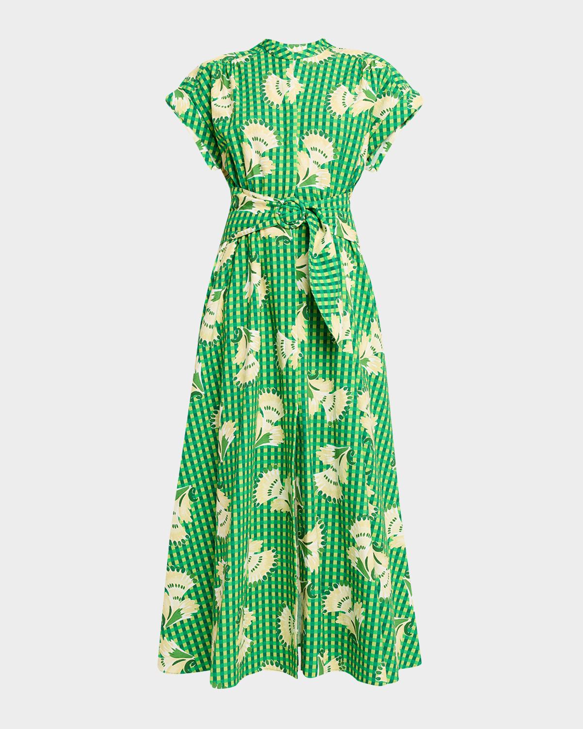 Saloni Neesha Short-Sleeve Cotton Maxi Dress