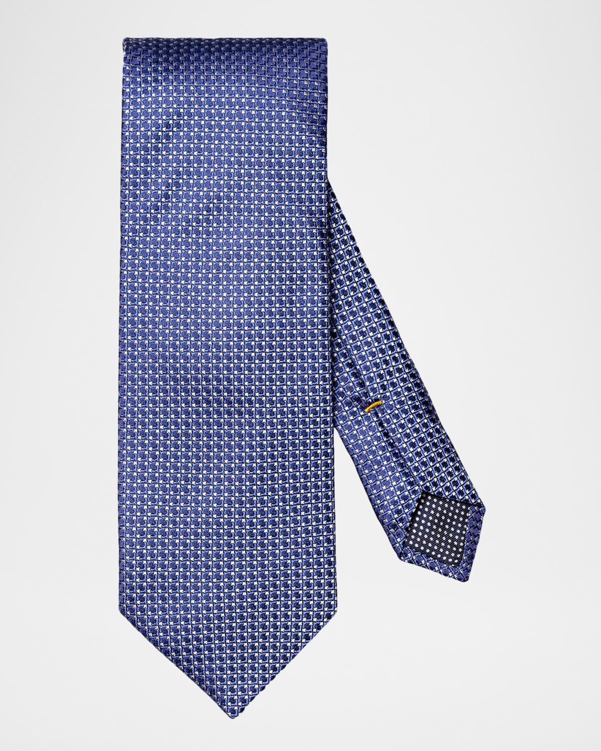 Eton Men's Micro-Geometric Jacquard Silk Tie