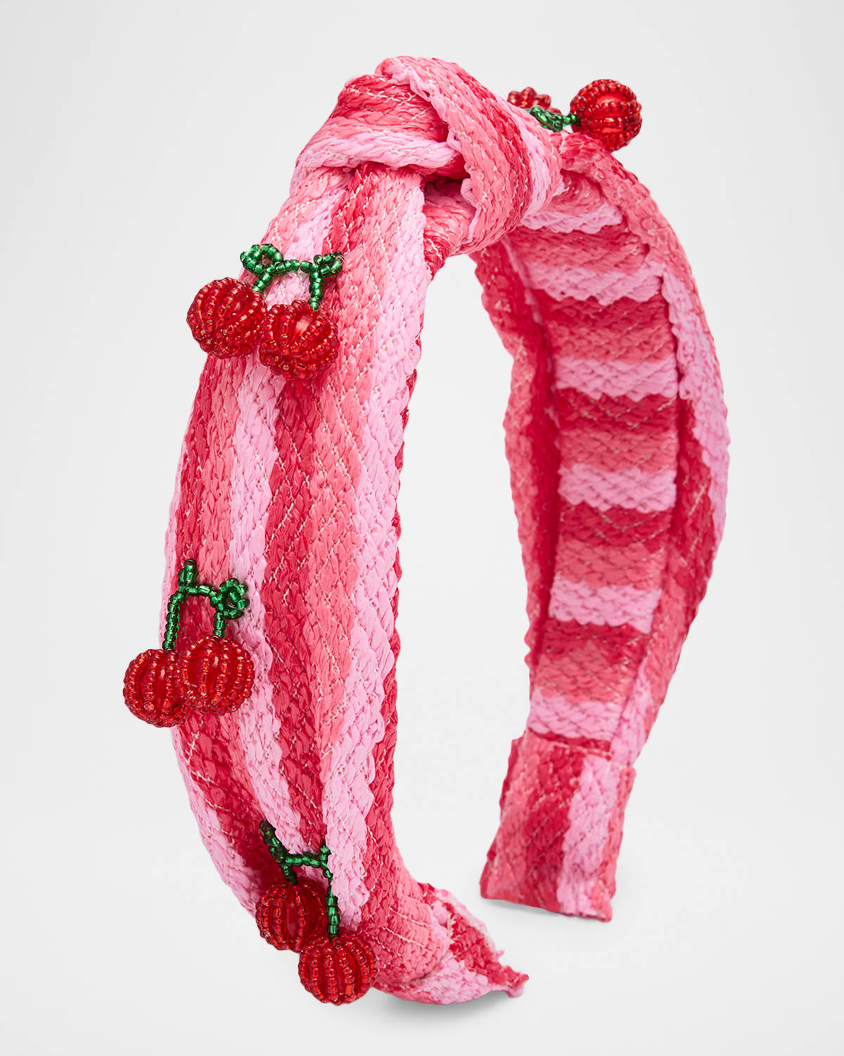 Bari Lynn Girl 's Cherry Raffia Headband