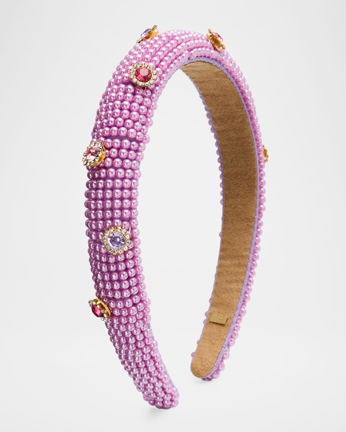 Bari Lynn Girl 's Jewel-Embellished Faux Pearl Headband