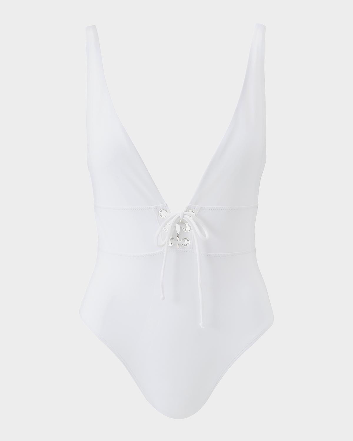 Melissa Odabash Tortuga Lace-Up One-Piece Swimsuit