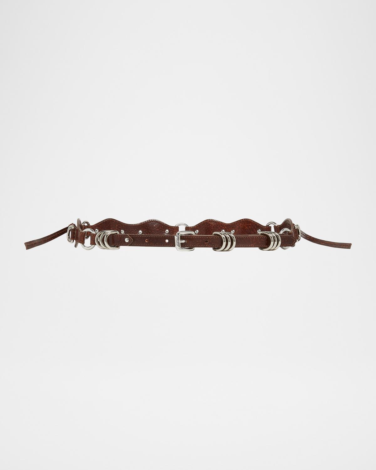 Isabel Marant Bolton Scalloped Leather Belt