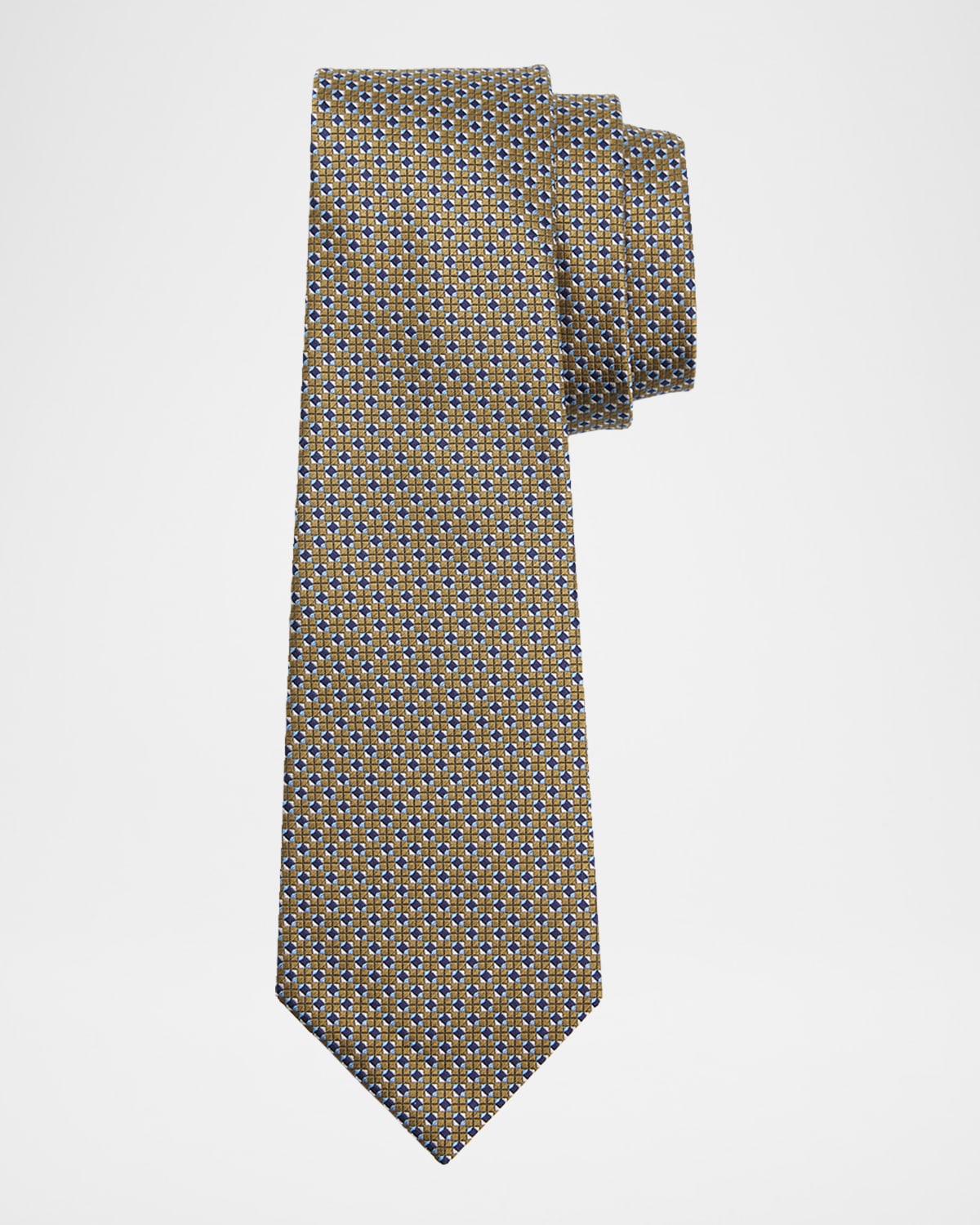ZEGNA Men 's Micro-Geometric Silk Jacquard Tie | Thumbnail 4 ZEGNA Men 's Micro-Geometric Silk Jacquard Tie | Thumbnail 4