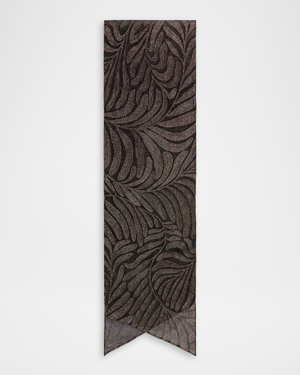 Ralph Lauren Collection Foiled Crinkle Chiffon Wrap Scarf
