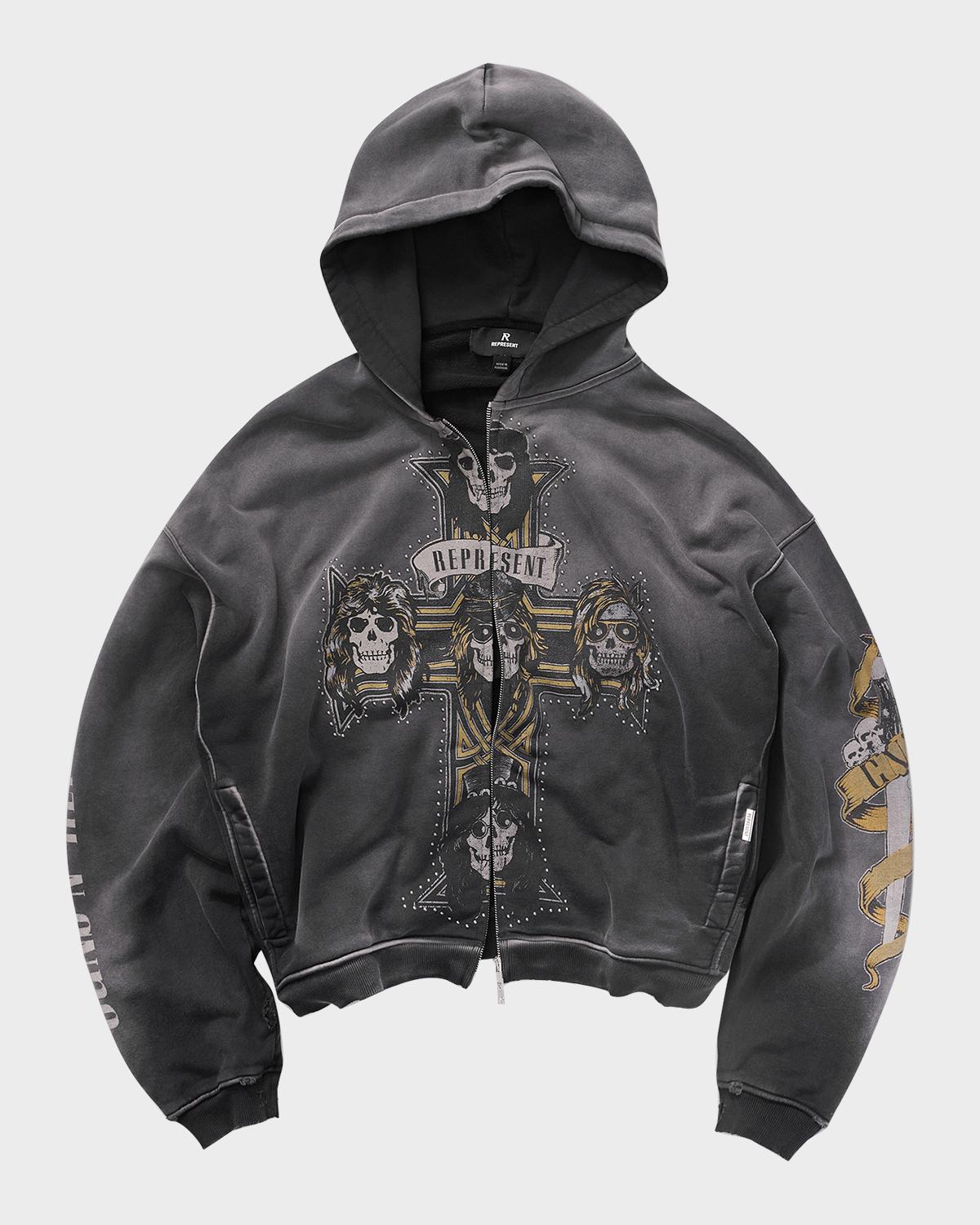 REPRESENT x Guns N' Roses Men's Cross Zip Through Hoodie