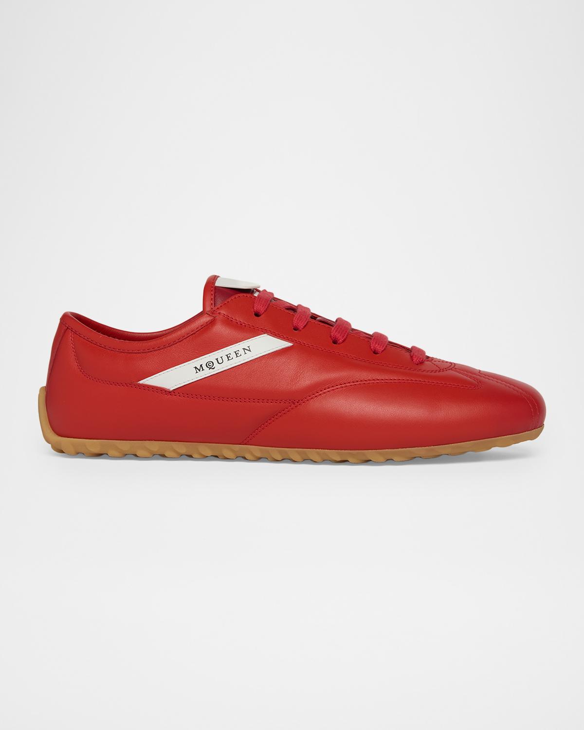 McQueen Men's Boxe Nappa Leather Low-Top Sneakers