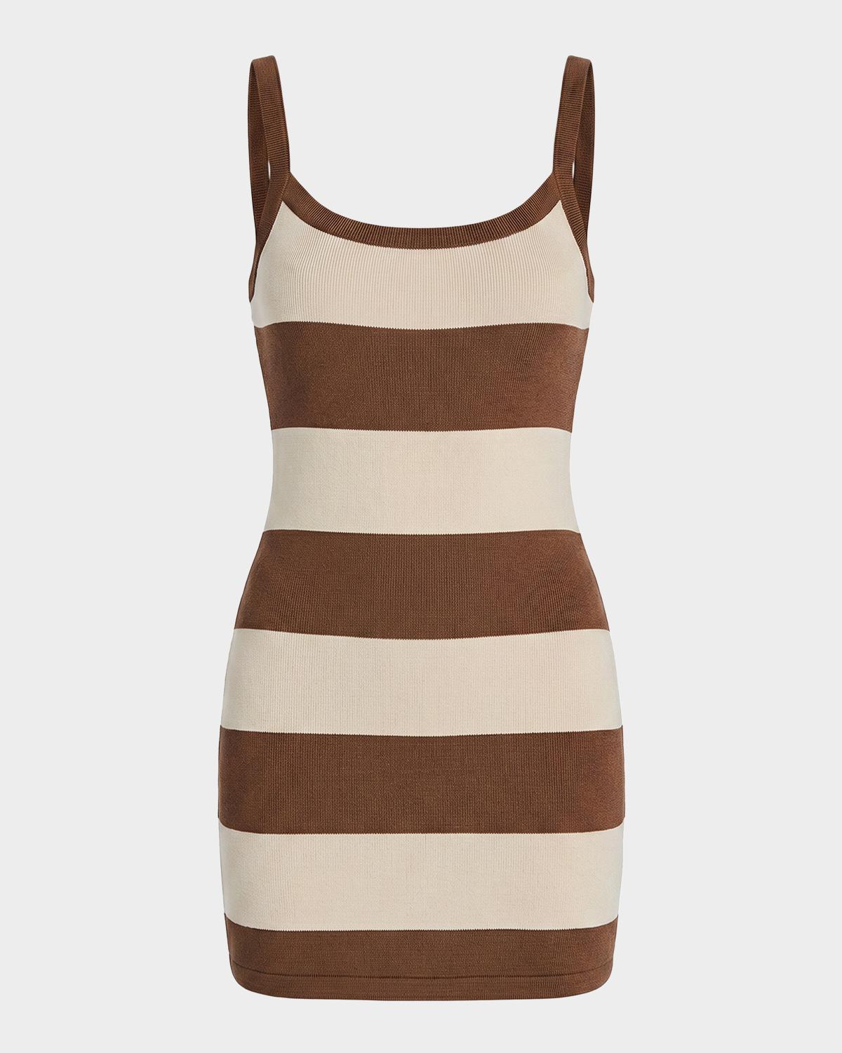 SEROYA Nolita Striped Knit Mini Dress