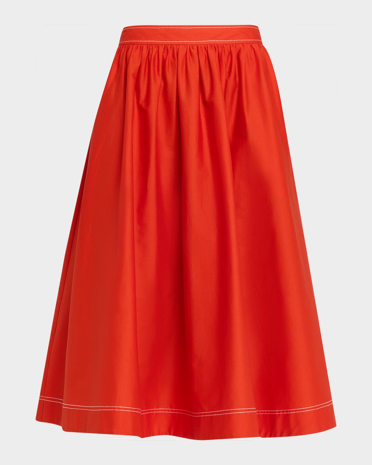 Jason Wu Collection Stretch Cotton Midi Skirt