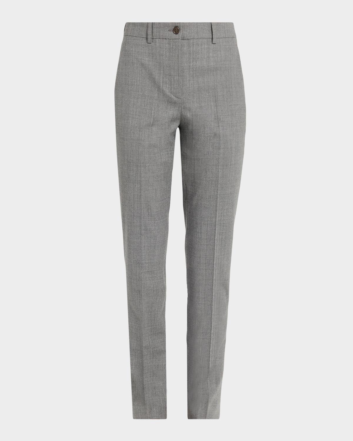 Samantha Slim-Leg Virgin Wool Pants