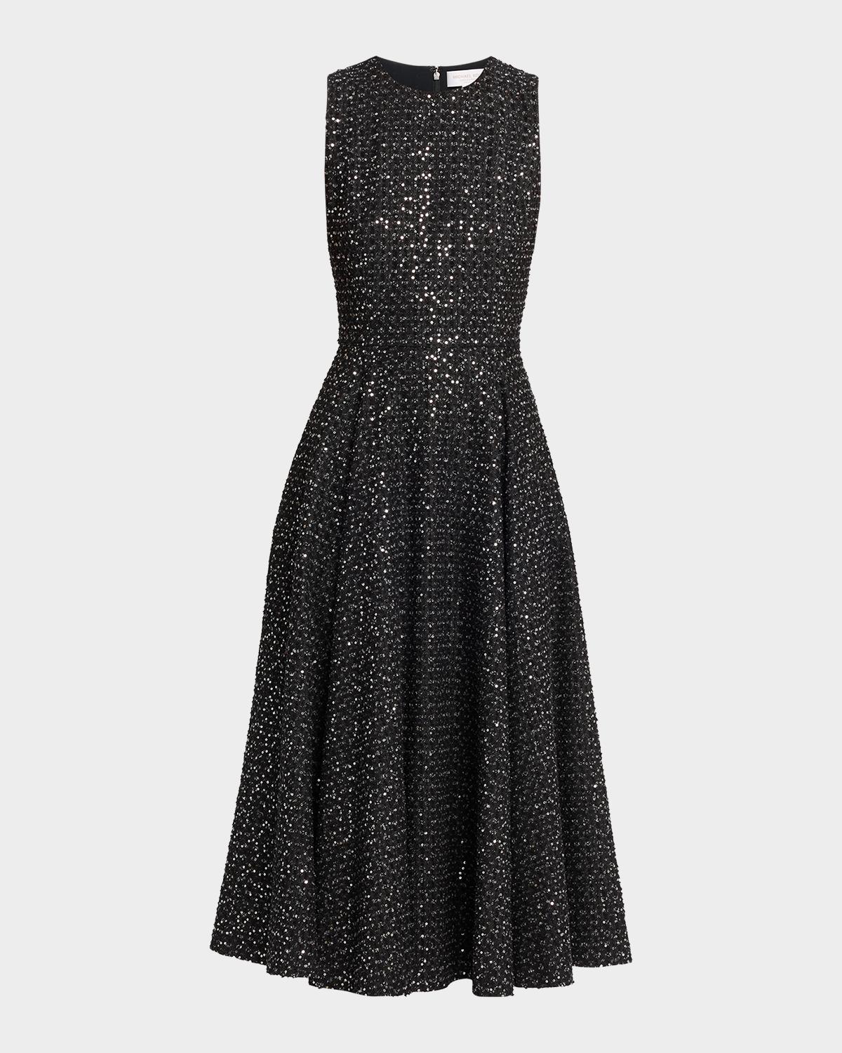Michael Kors Collection Sleeveless Sequin Cotton Midi Dress