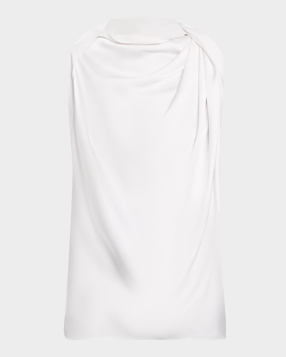 Michael Kors Collection Sleeveless Draped High-Neck Blouse