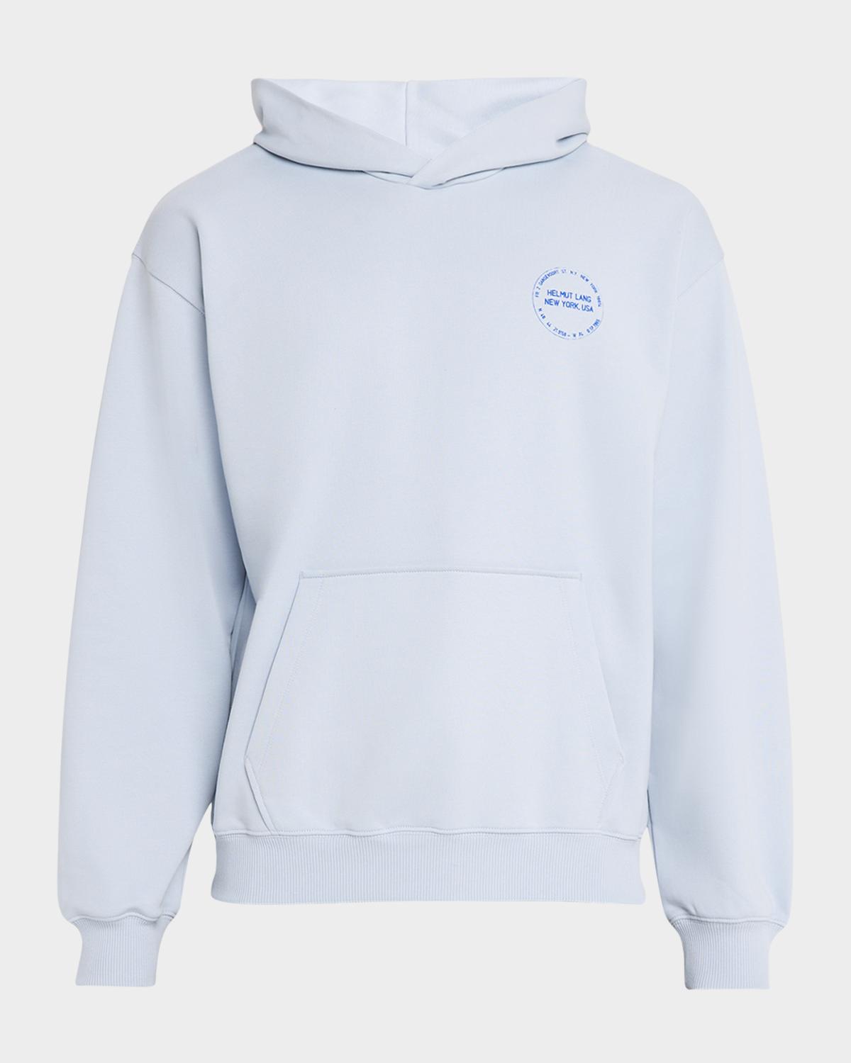 Helmut Lang Men's Stamp Logo Cotton Terry Hoodie