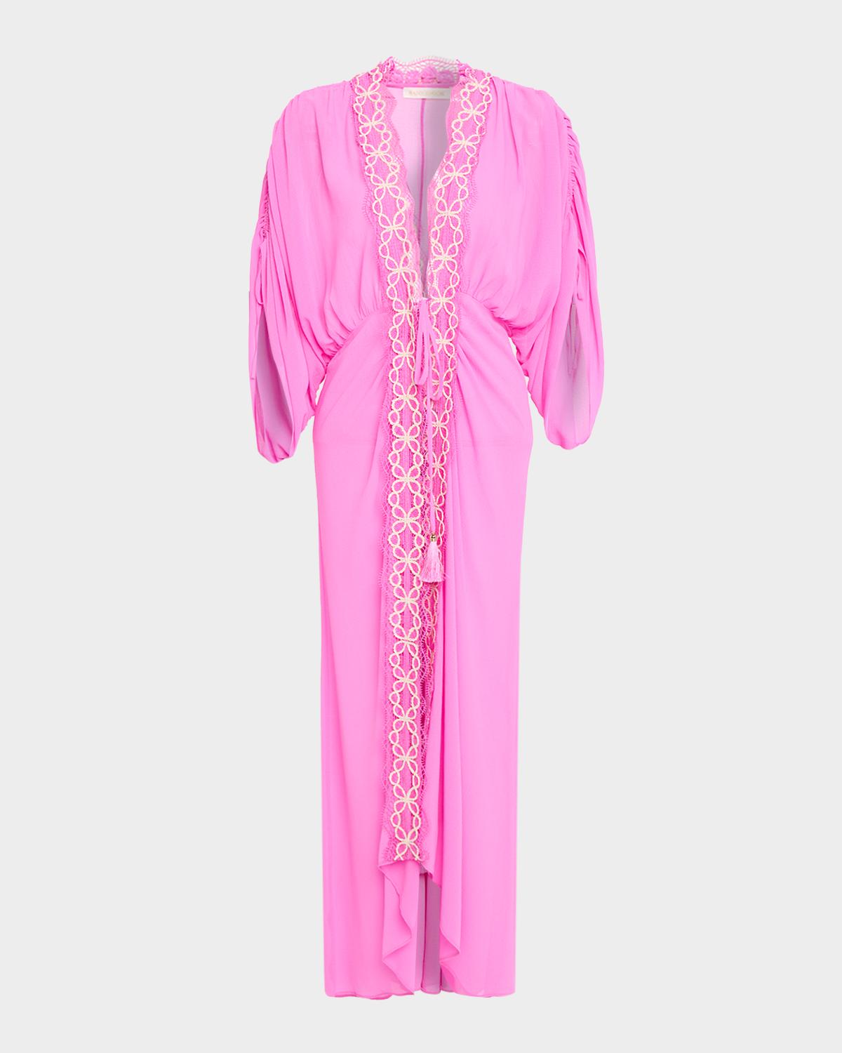 Ramy Brook Riley Embroidered Maxi Robe Dress