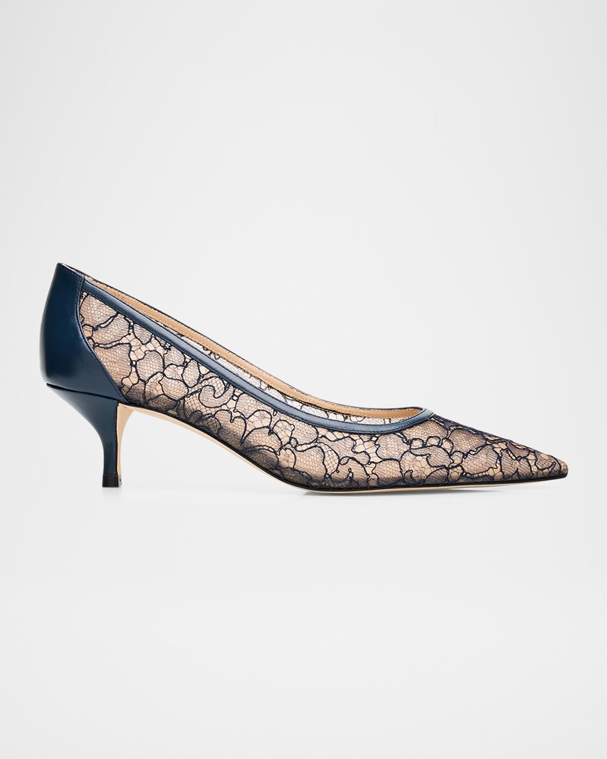 Stuart Weitzman 50mm Stuart Power Lace Pumps