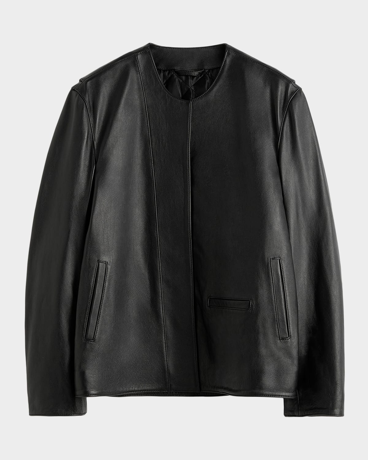 Toteme Minimal Leather Biker Jacket