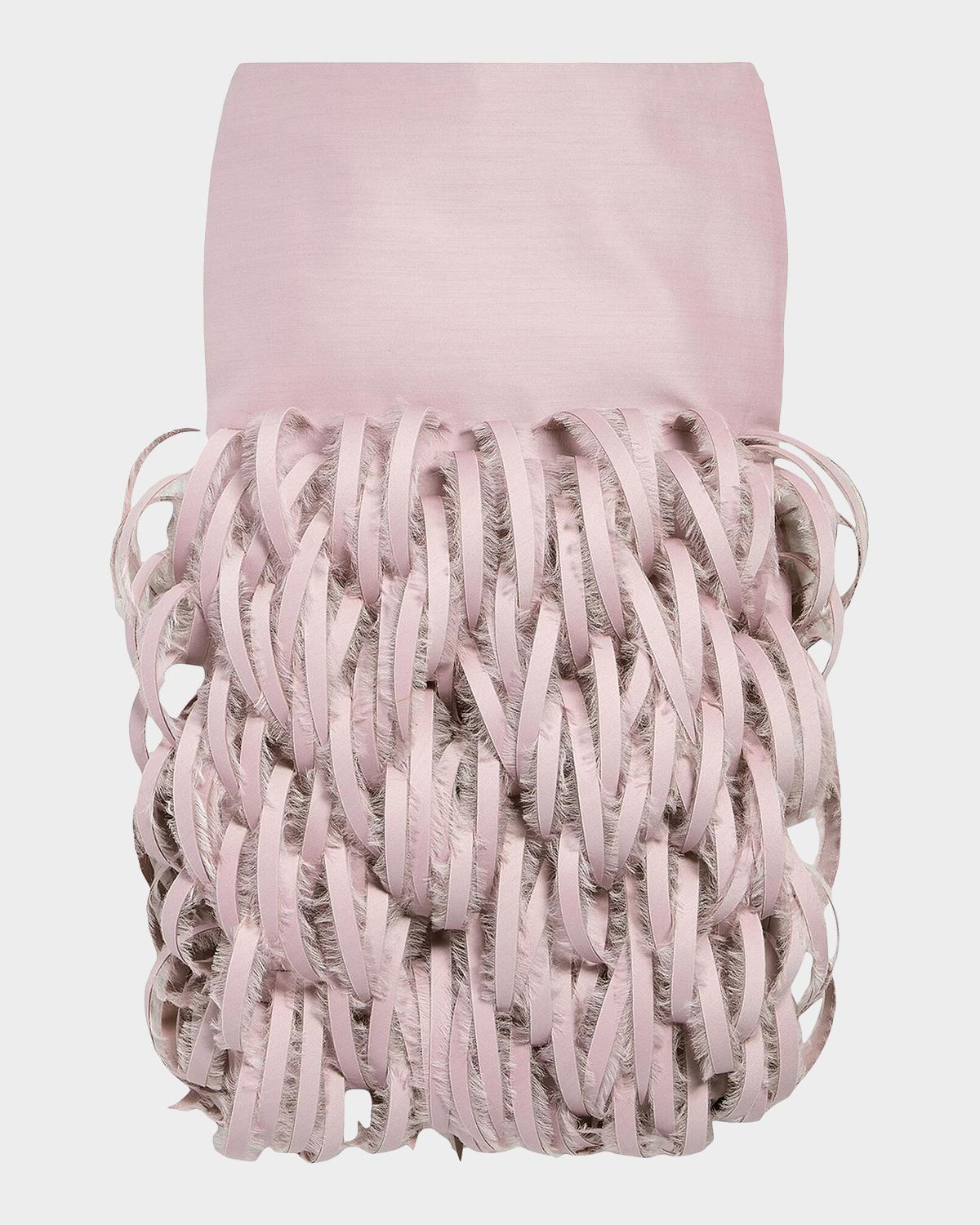 Balenciaga Fluffy Feathers Pencil Skirt