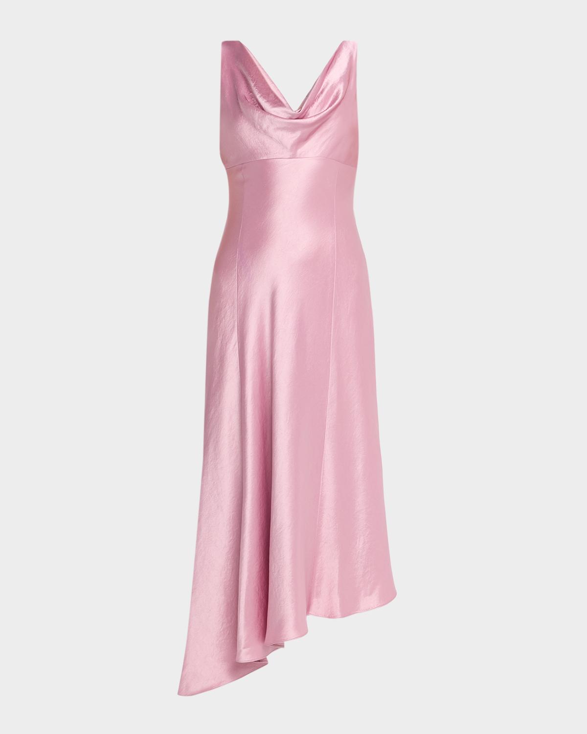Jason Wu Collection Satin Asymmetric Midi Dress
