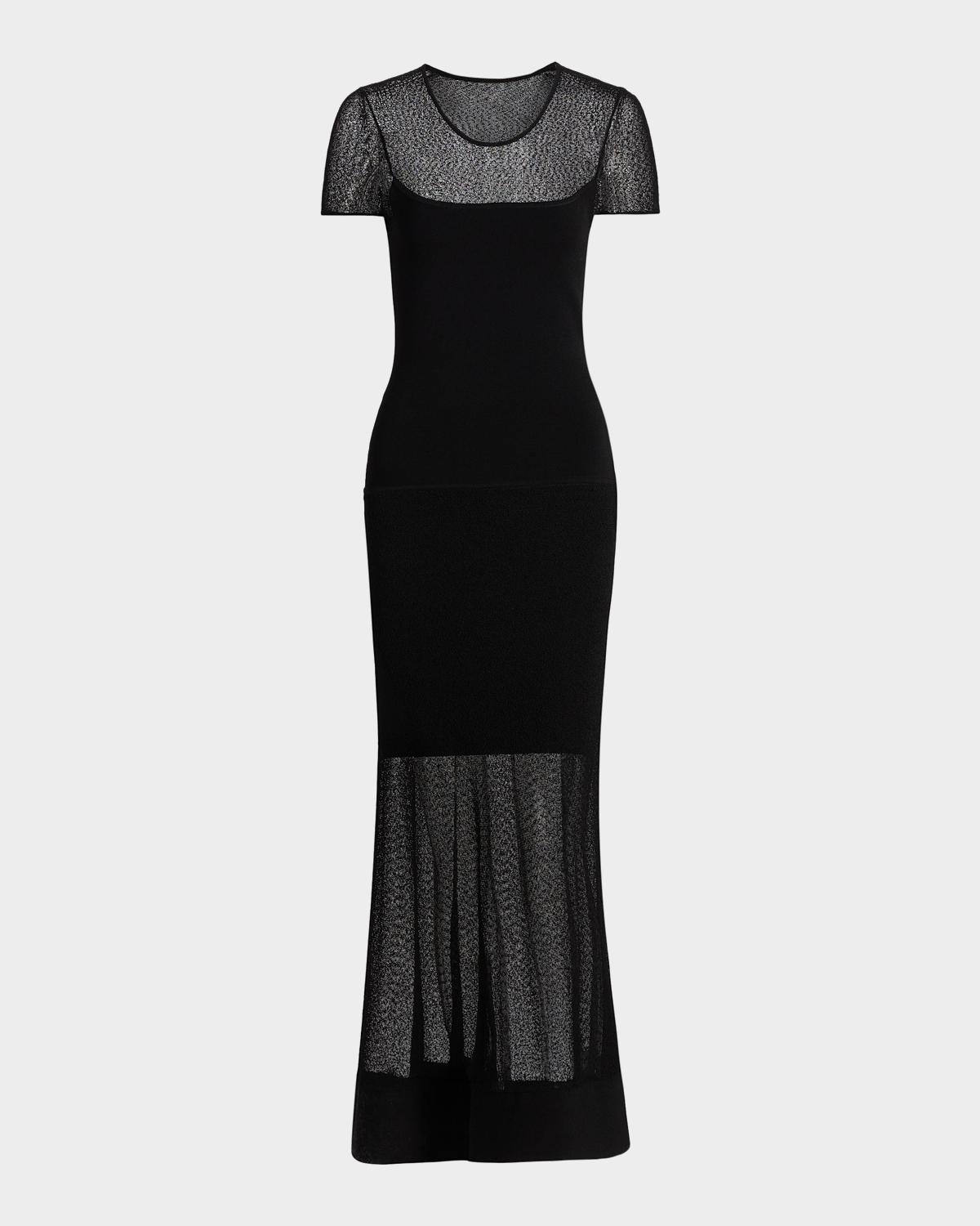 Jason Wu Collection Sheer Mesh Sheath Maxi Dress