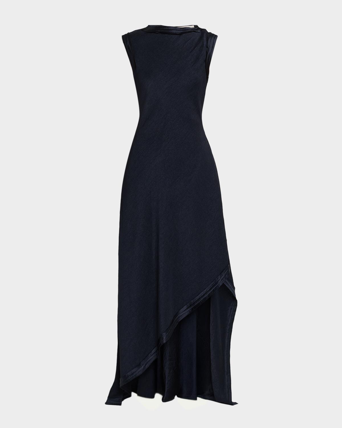 Jason Wu Collection High-Neck Washed Twill Asymmetric Dress