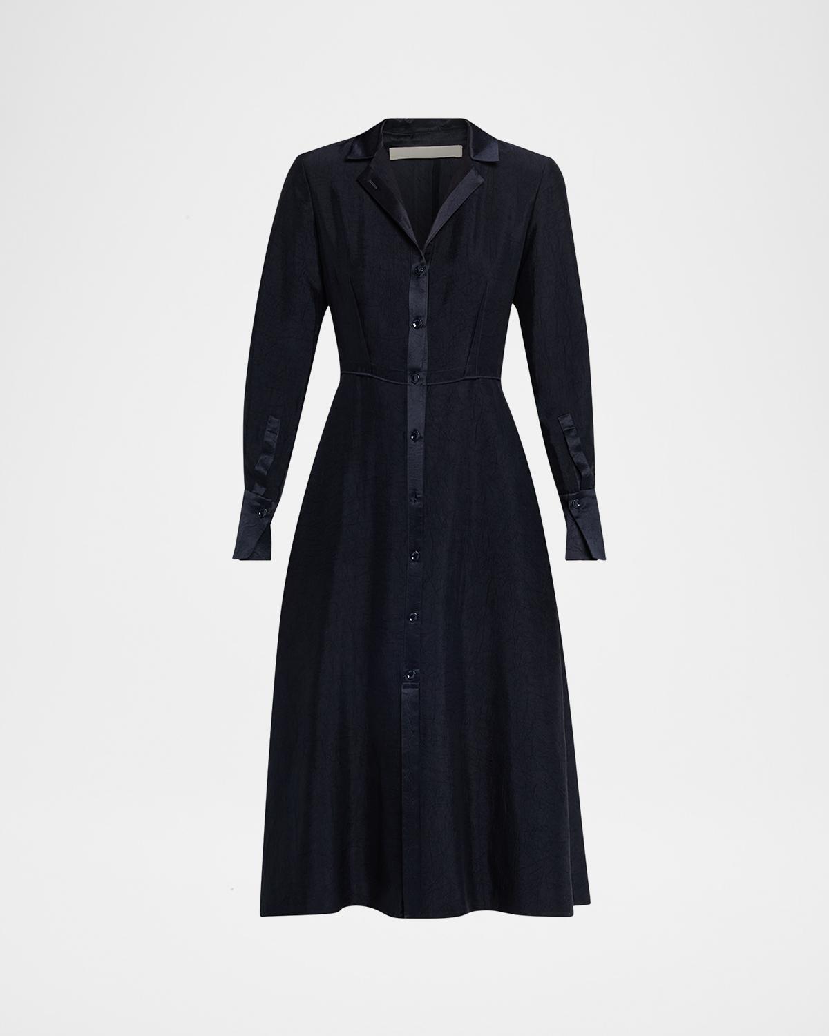 Jason Wu Collection Washed Twill Layered Midi Shirtdress