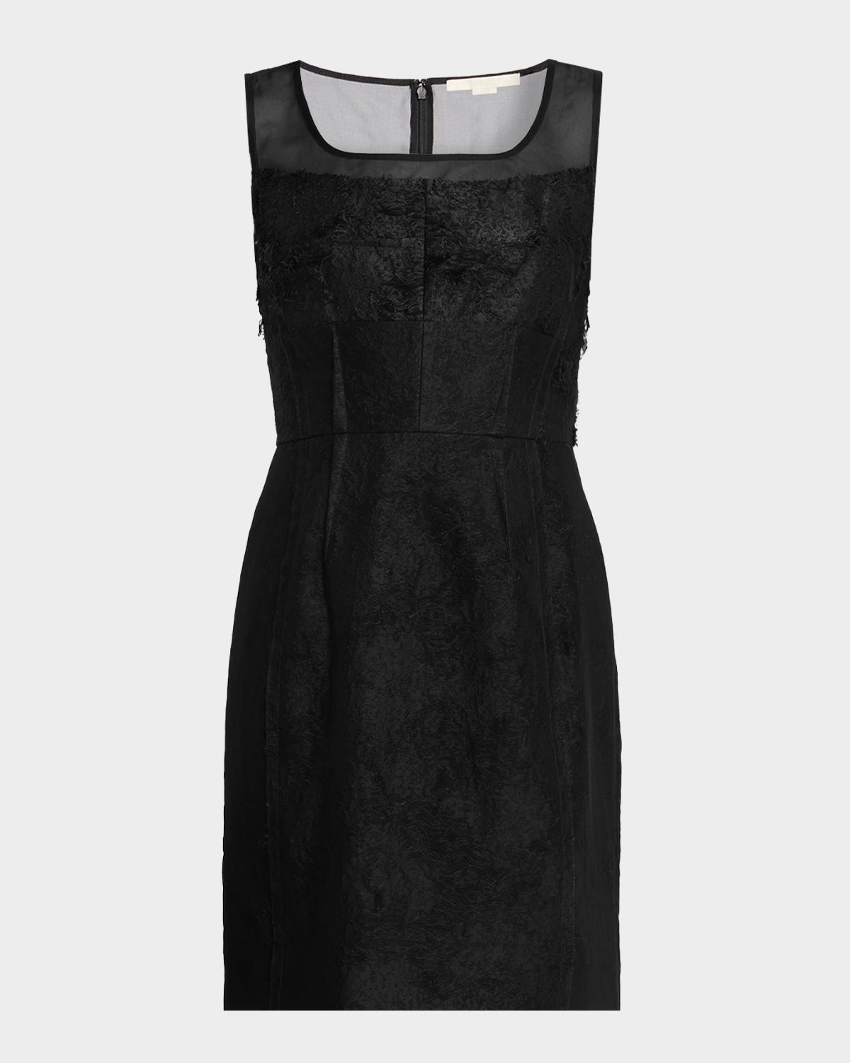 Jason Wu Collection Sleeveless Textured Fray Jacquard Mini Dress