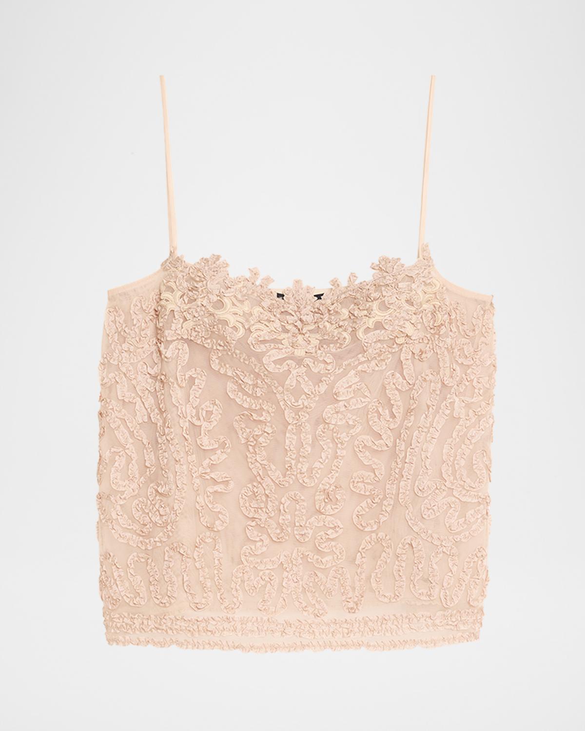 Kobi Halperin Giselle Square-Neck Ribbon Blouse