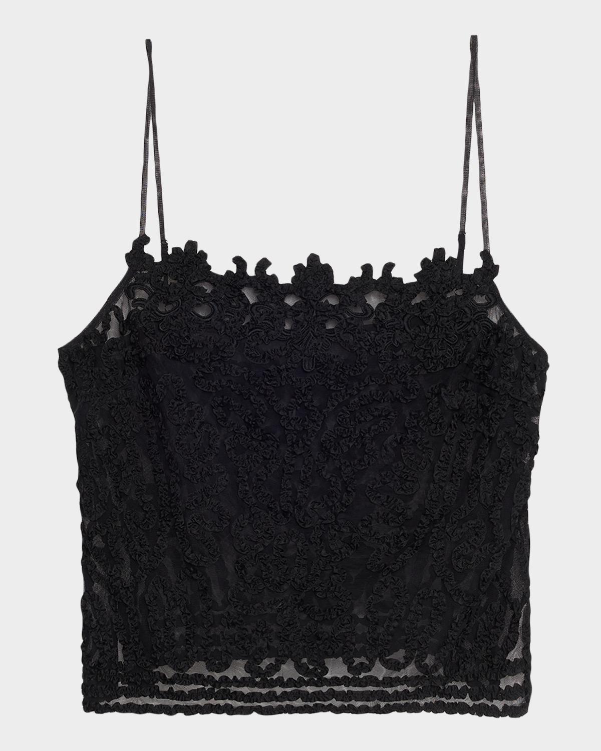 Kobi Halperin Giselle Square-Neck Ribbon Blouse