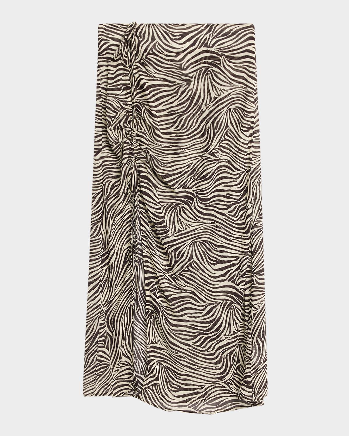 n/nicholas Lia Zebra Midi Skirt