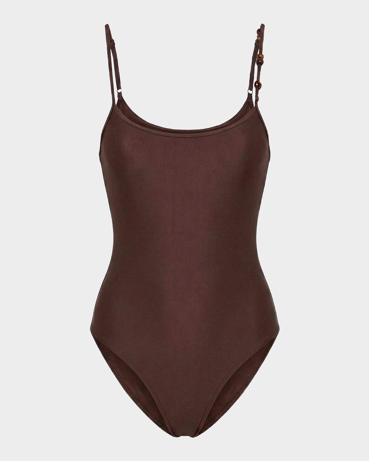 NICHOLAS Dione Beaded One-Piece Swimsuit