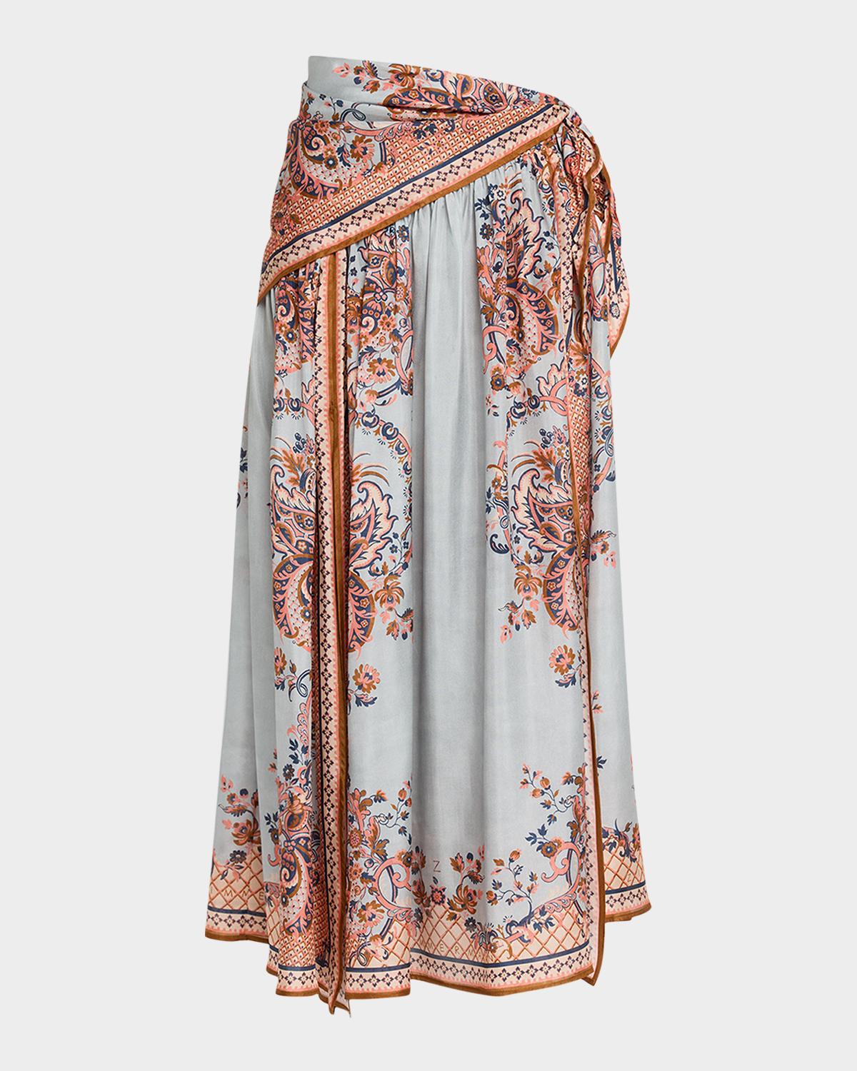 Aster Scarf Midi Skirt