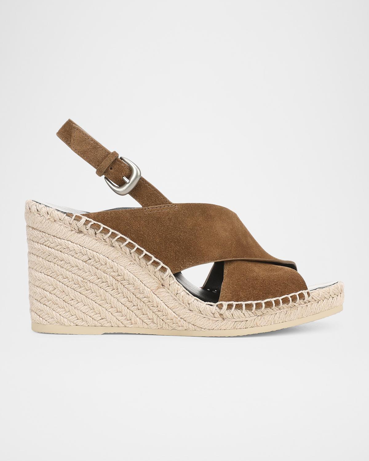Vince Georgia Suede Espadrille Wedge Sandals