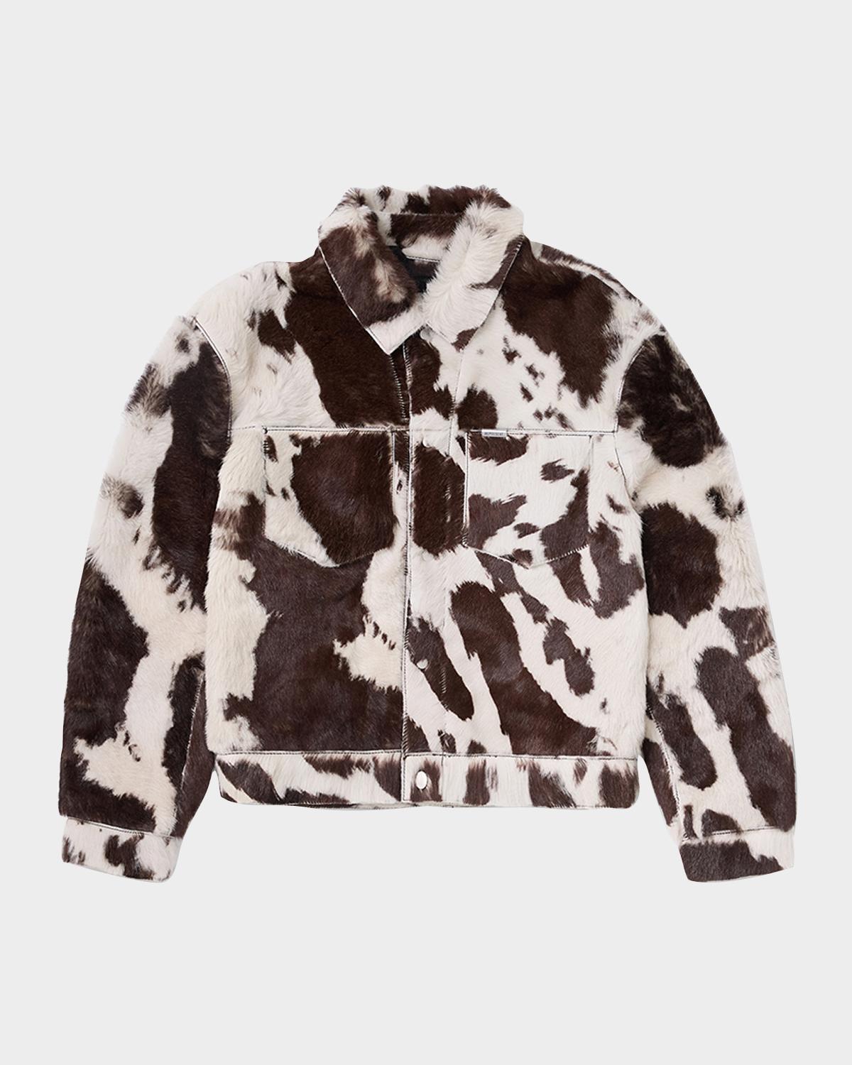REPRESENT Men's Cowhide Leather Trucker Jacket