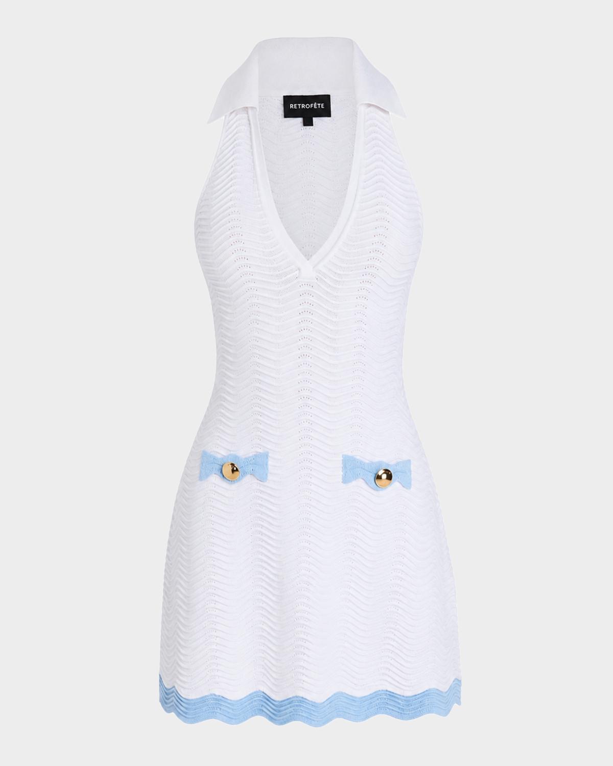 Retrofête Dorianne Wavy Knit Mini Dress