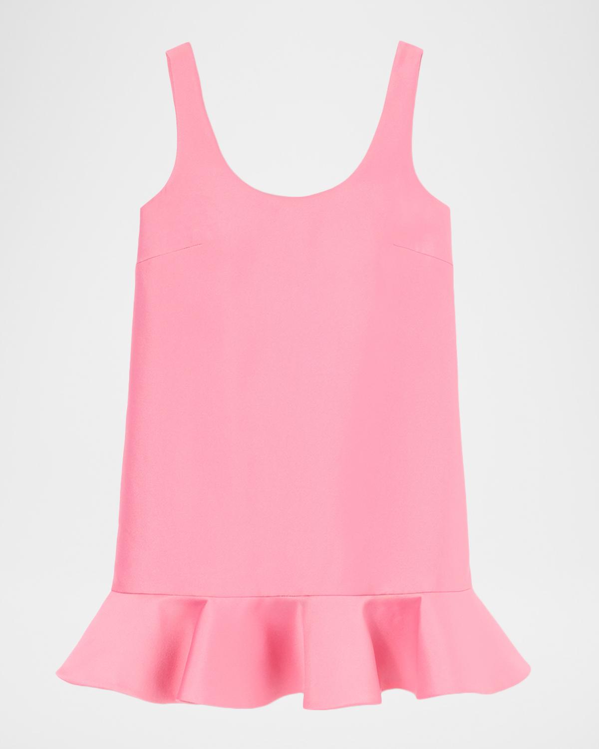 Self-Portrait Taffeta Drop-Waist Mini Dress