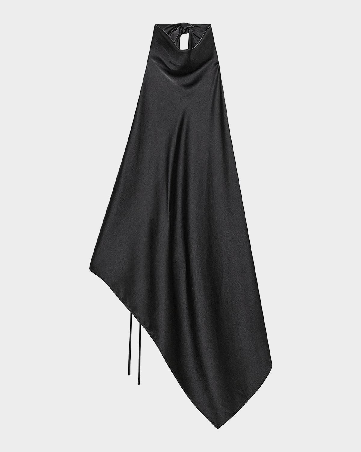 Helmut Lang Silk Tie Scarf Top