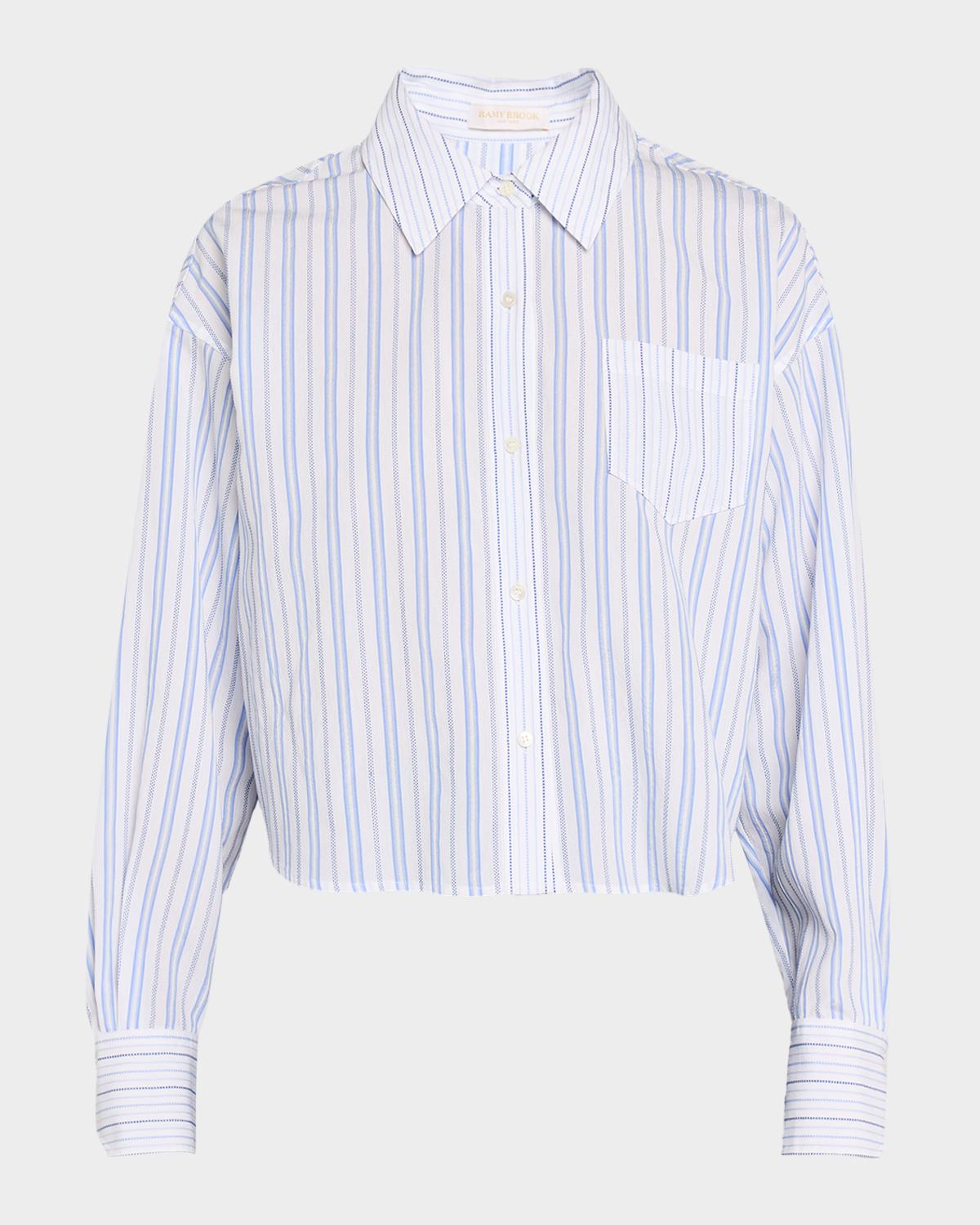 Ramy Brook Marnie Striped Button-Front Shirt