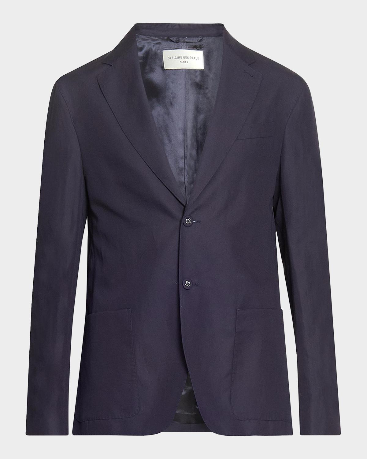 Officine Générale Men's Michel Piedye Single-Breasted Blazer