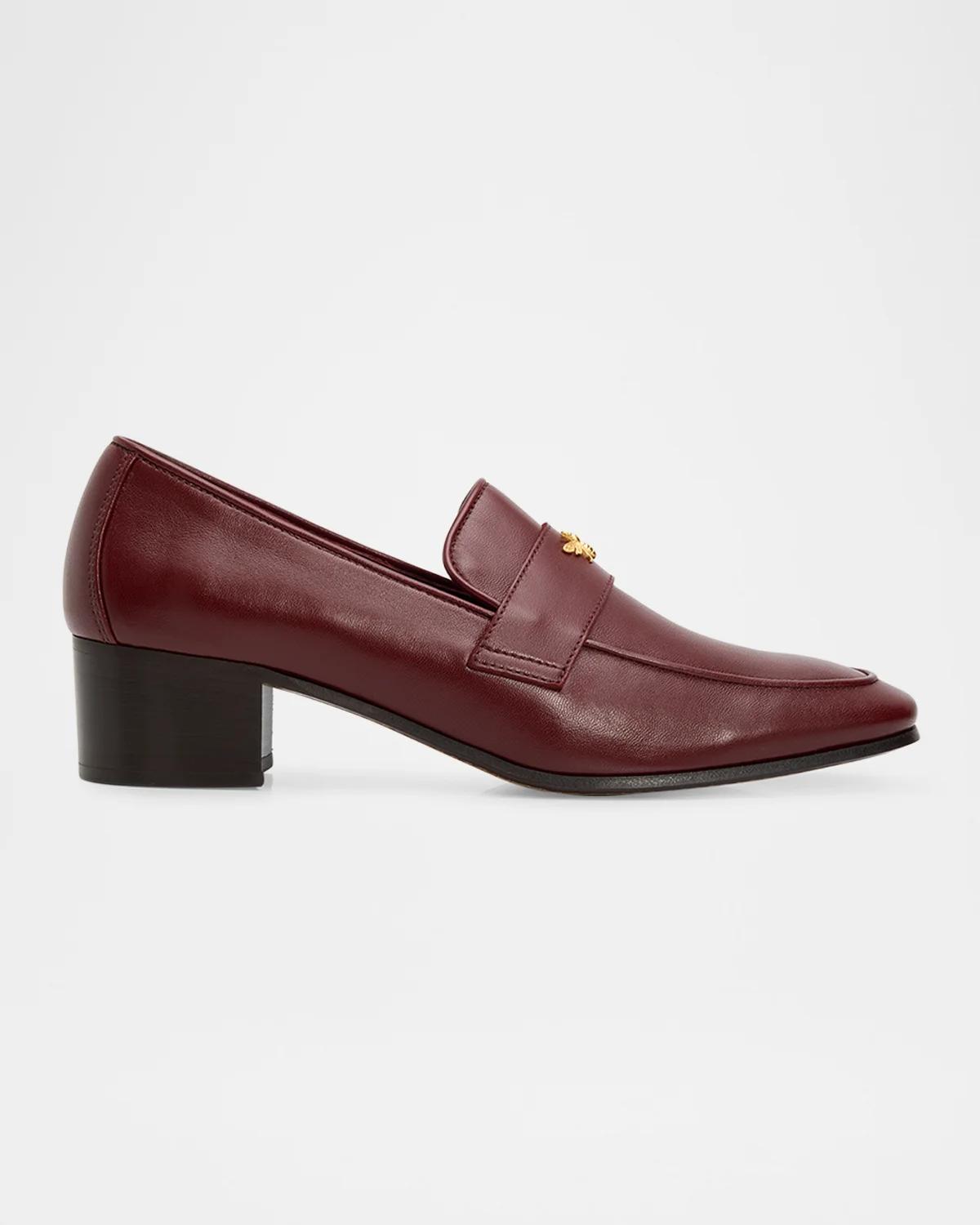 Bougeotte 35mm Leather Penny Loafers In Bordeaux
