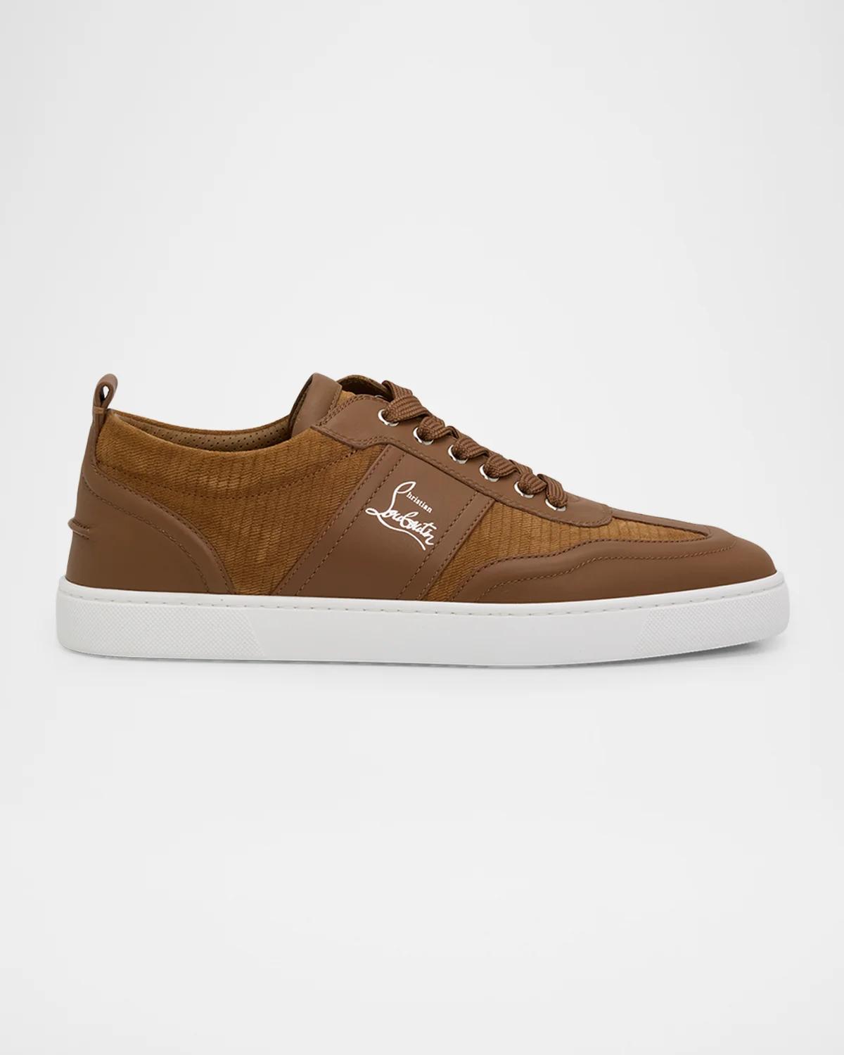 Christian Louboutin Men's Retero Reversed Leather Low-Top Sneakers