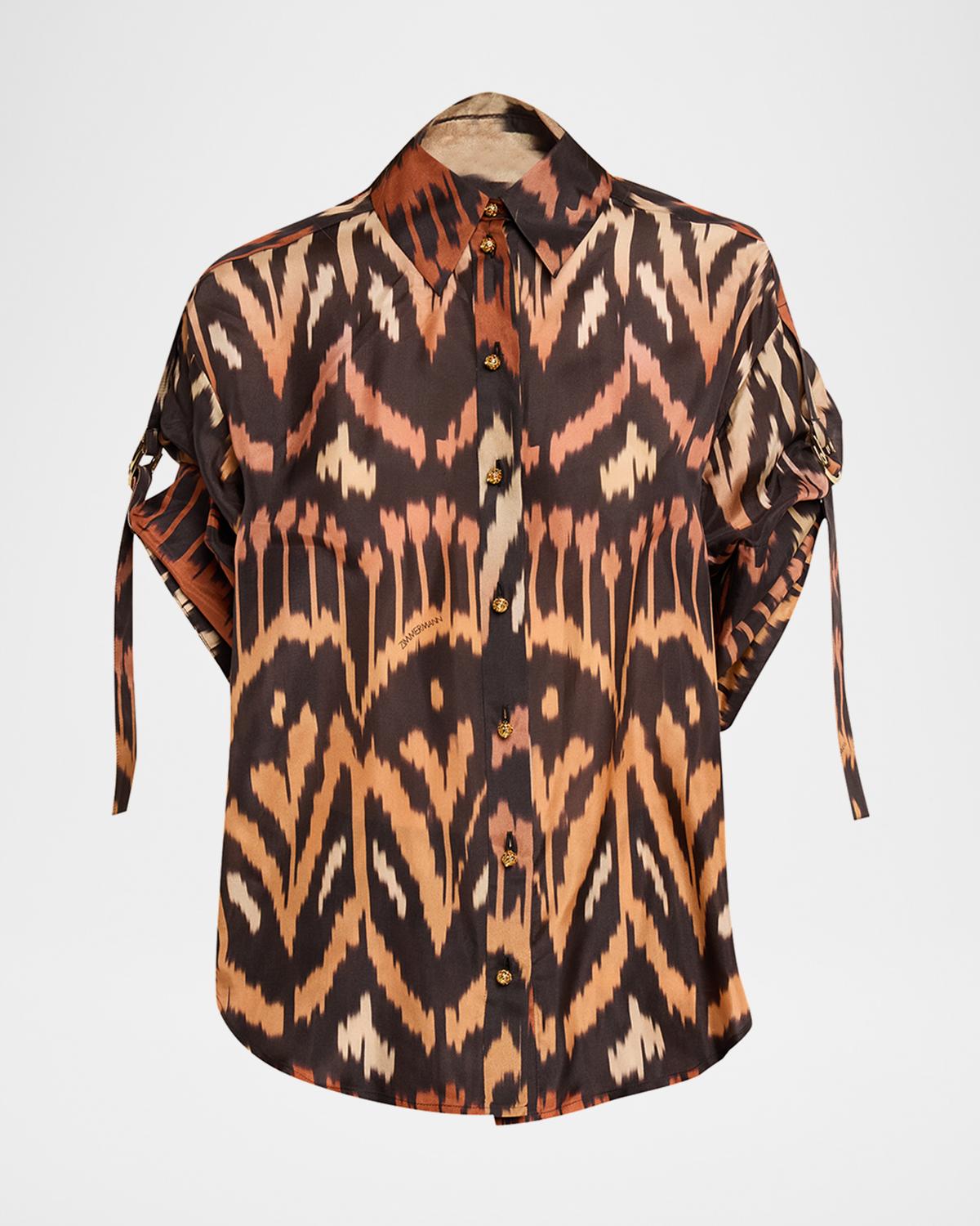 Zimmermann Aster Ikat Relaxed Shirt