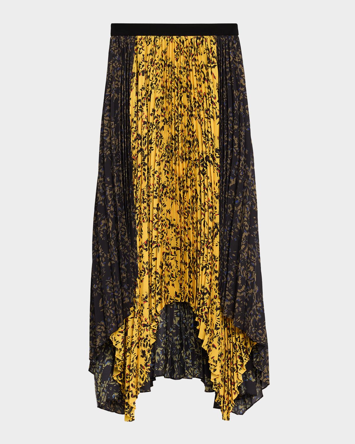 Proenza Schouler Paulina Pleated Georgette Skirt