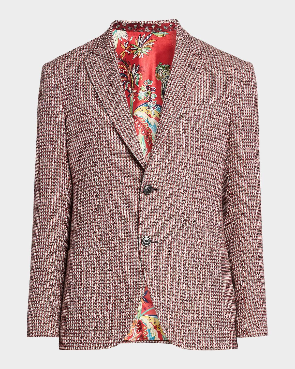Etro Men's Single-Breasted Tweed Jacket