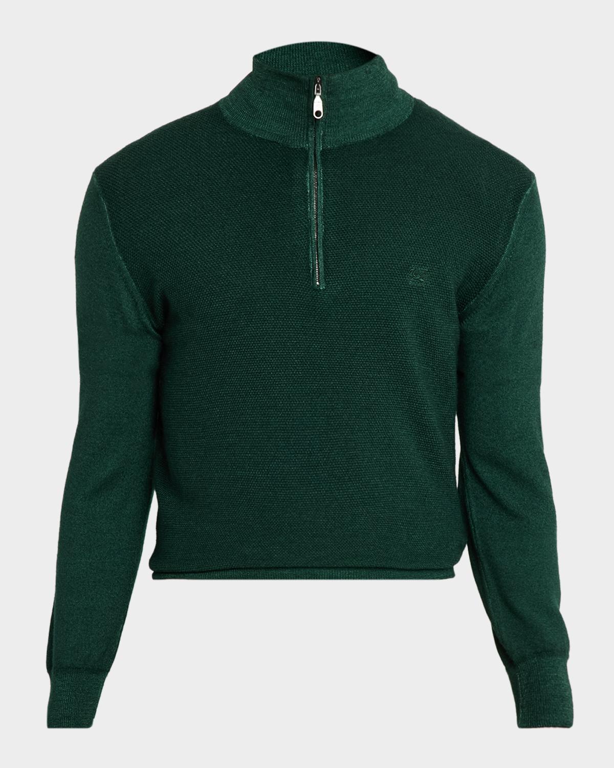 Etro Men's Fuji Knitted Quarter-Zip Sweater
