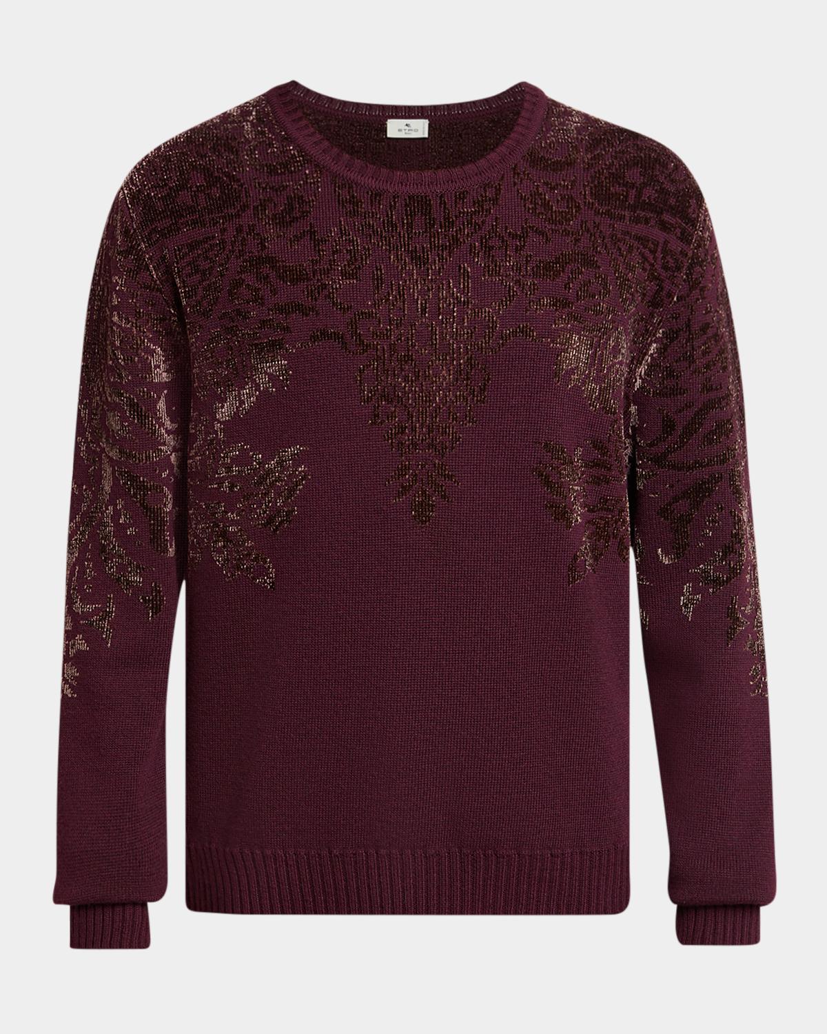 Etro Men's Soho Paisley Jacquard Crewneck Sweater
