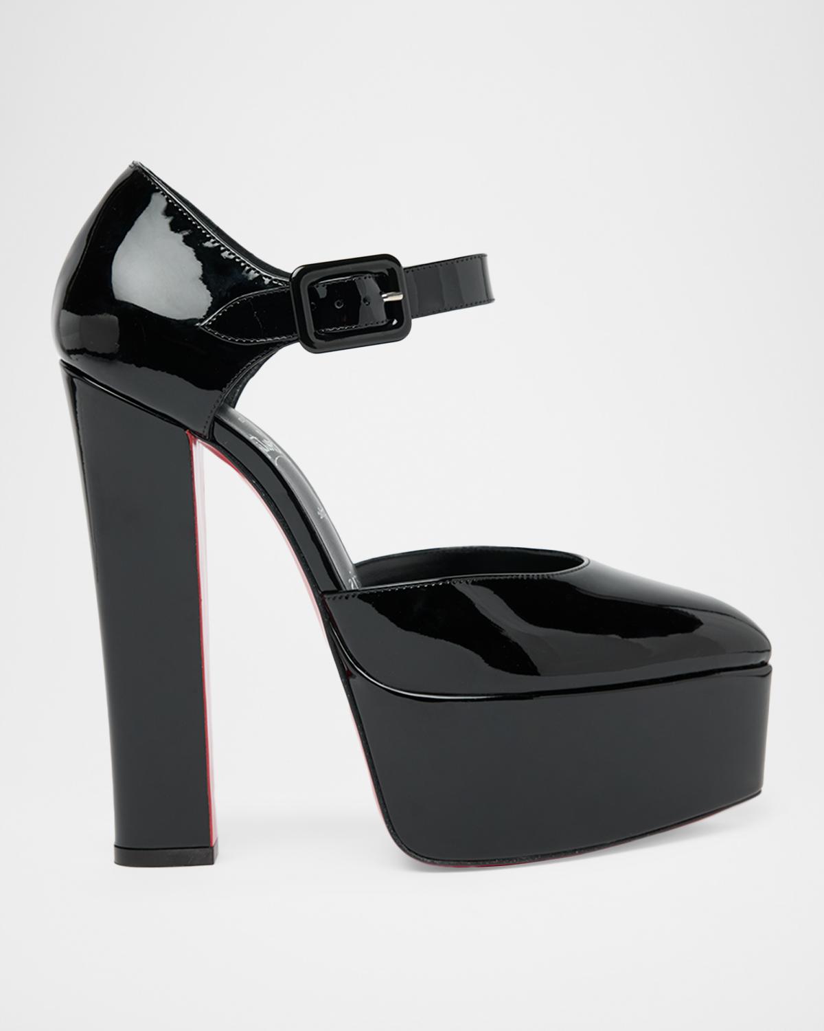150mm Jenna Patent Leather Platform Pumps