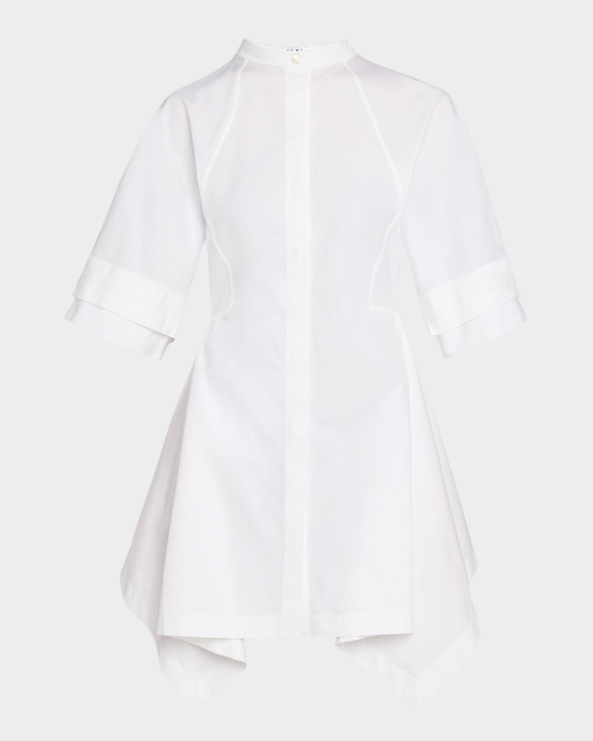 ALAÏA Panelled Handkerchief Mini Shirtdress