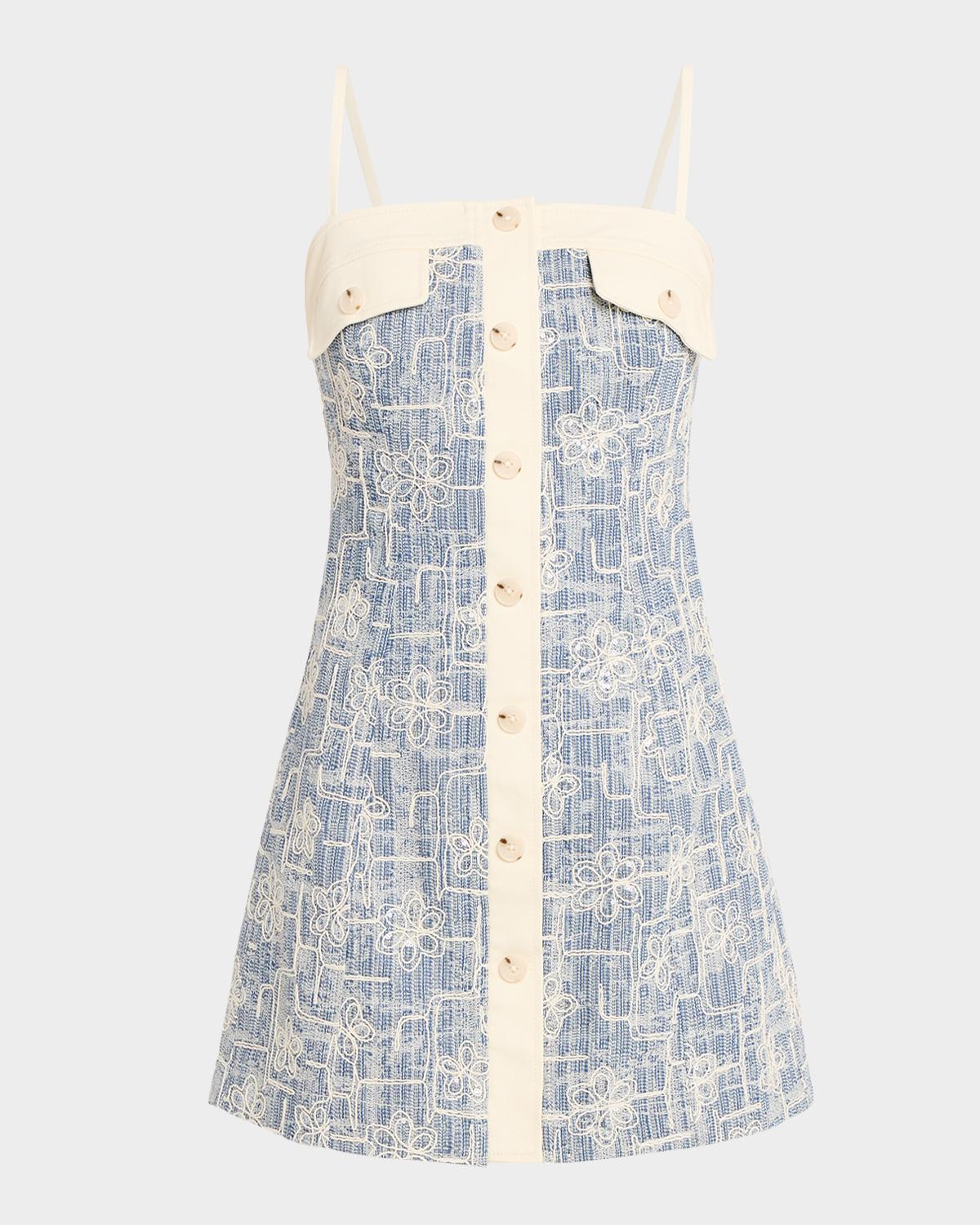 Ramy Brook Luise Floral Embroidered Mini Dress
