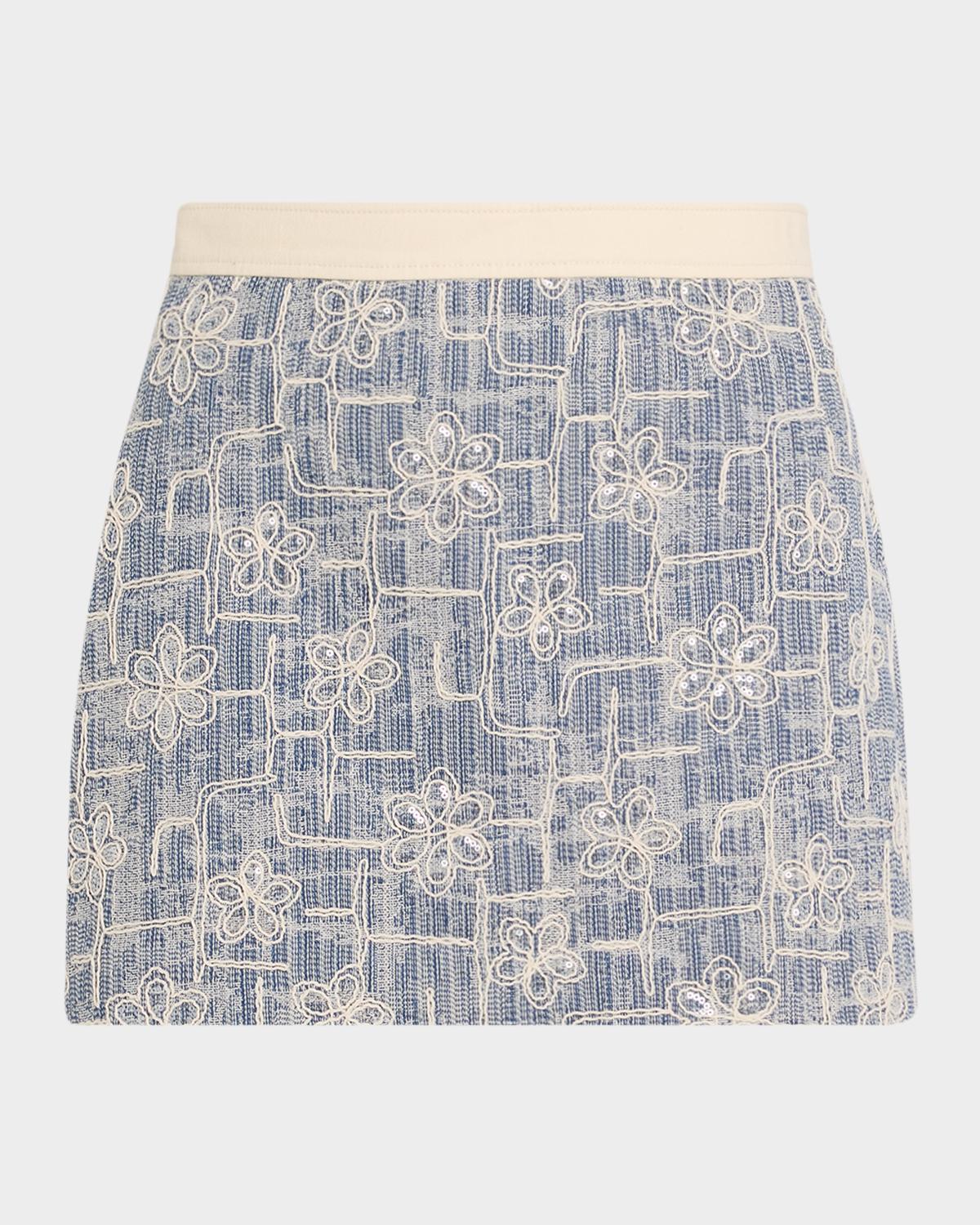 Ramy Brook Theodore Floral Embroidered Mini Skirt